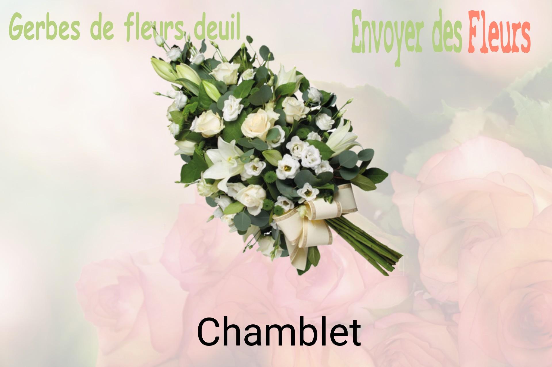 Gerbe de fleurs de deuil livrée à Chamblet
